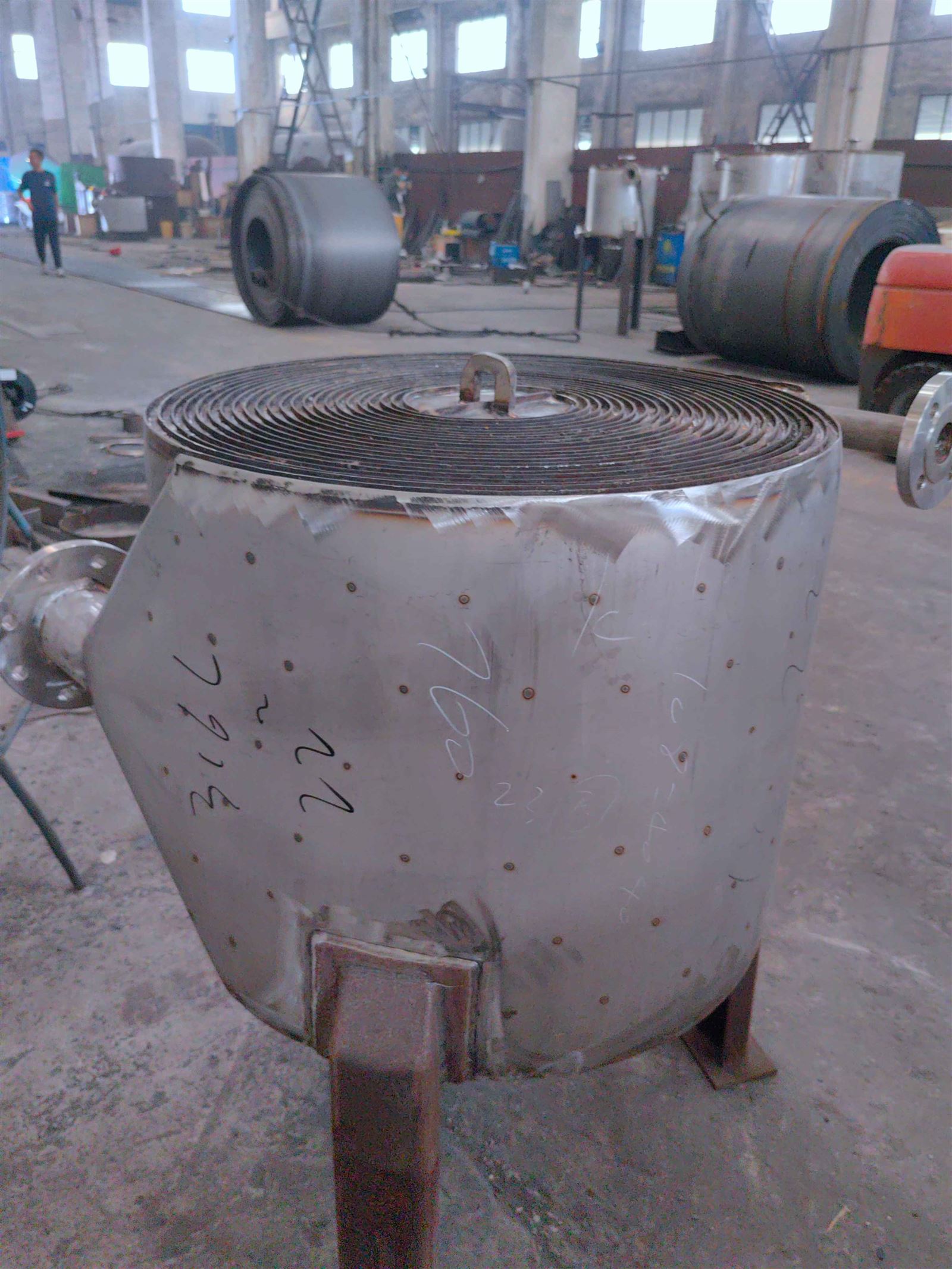 SPIRAL PLATE HEAT EXCHANGER READY FOR COATING