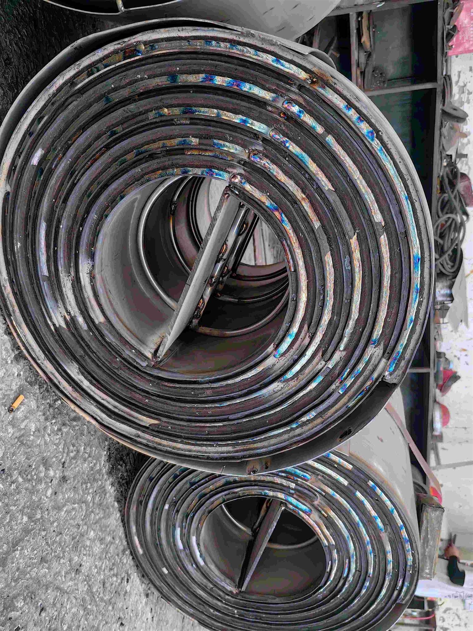 SPIRAL PLATE HEAT EXCHANGER SIDE VIEW