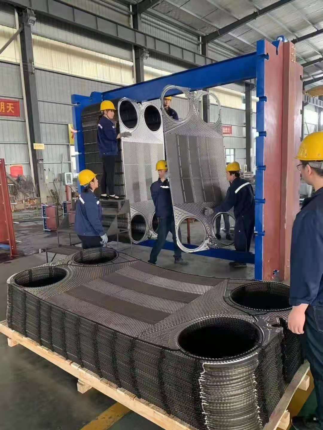 Tranp Has Finished Assembling Of One Big Plate Heat Exchanger DN450
