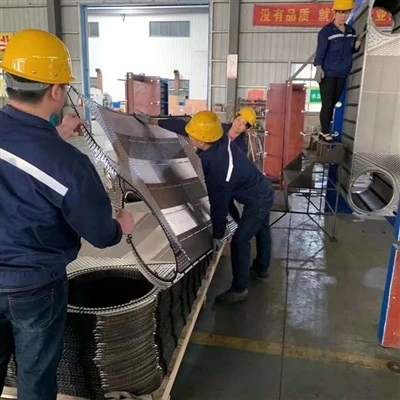 Tranp Assembly On Site -- Big Plate Heat Exchanger!